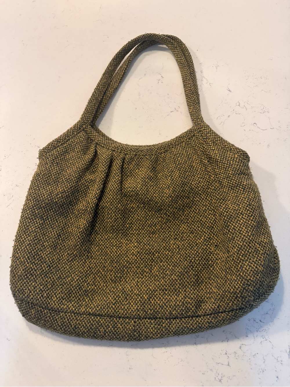 Club Monaco Olive Green Woven Shoulder Bag